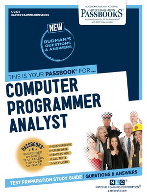 cover image of Computer Programmer Analyst